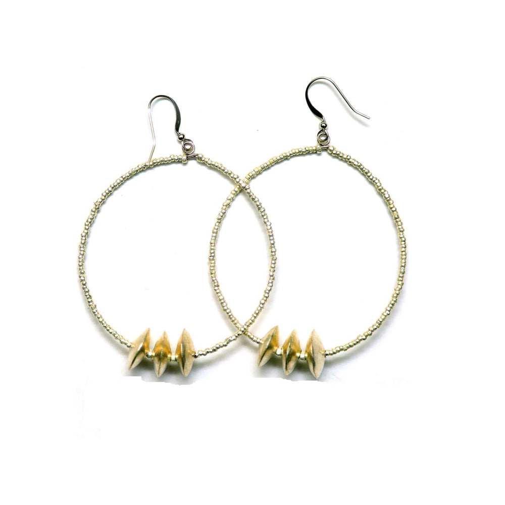 Boucles d'oreilles Mekonen - Douilles de balles recyclées - SKU 40E-H038